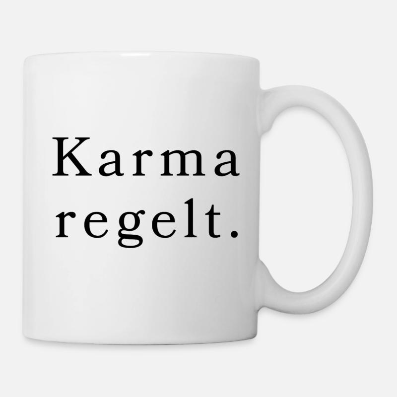 Karma regelt - Tasse - Weiß