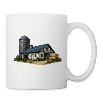 Grange rurale avec silo - Mug blanc - blanc - Droite
