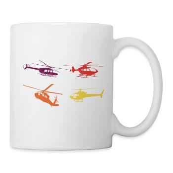 Rétro d’hélicoptère - Mug blanc - blanc - Droite