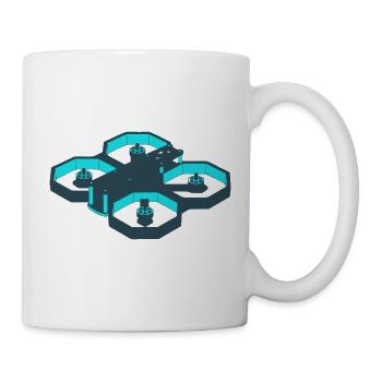 Drone Quadcopter FPV Pilote de Drone de Course - Mug blanc - blanc - Droite