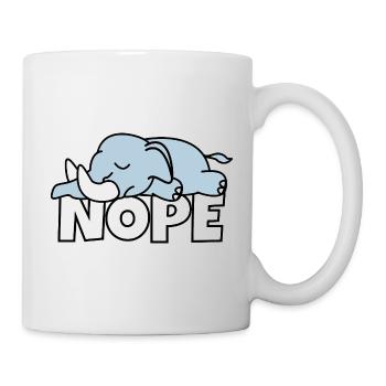 Lazy Elephant Nope Not Today Lazy Africa - Mug - white - Right