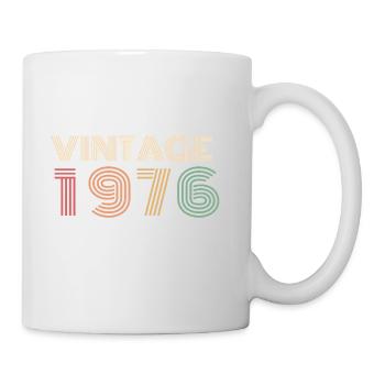 Néon Rétro 60 Ans Soixantaine Anniversaire 1966 - Mug blanc - blanc - Droite