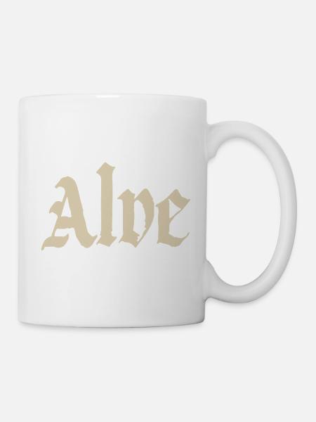 Alve Gothic Schriftart - Tasse - Weiß