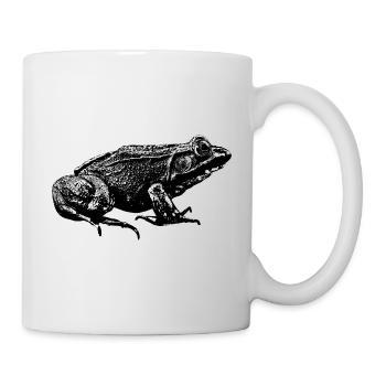 Graphic of a real frog in profile - Mug - white - Right