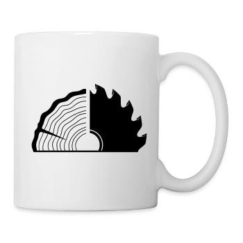 Carpenter Wooden Slice Saw Blade - Mug - white - Right