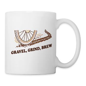 Gravel Grind Brew Rétro Bike & Art Coffee - Mug blanc - blanc - Droite