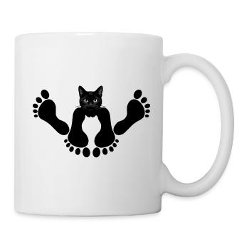 Chat noir - Mug blanc - blanc - Droite