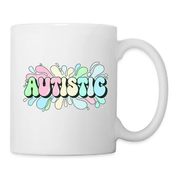 Autistique Arc en Ciel Éclatant - Mug blanc - blanc - Droite