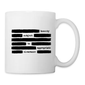Honnêteté sujette à une approbation appropriée - Mug blanc - blanc - Droite