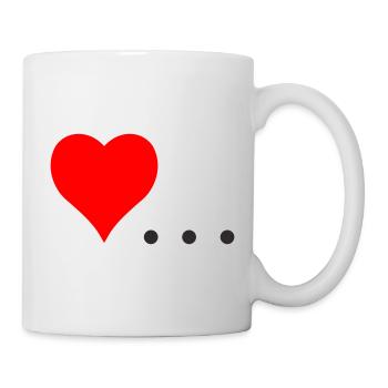 Cœur à trois points – Conception de symboles - Mug blanc - blanc - Droite