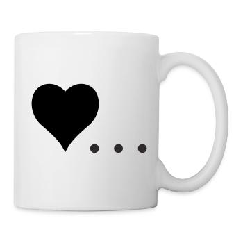 Cœur à trois points – Conception de symboles - Mug blanc - blanc - Droite