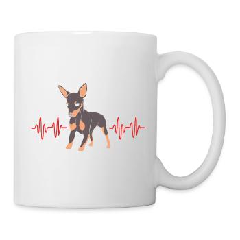 Zwergpinscher - Tasse - Weiß - Rechts