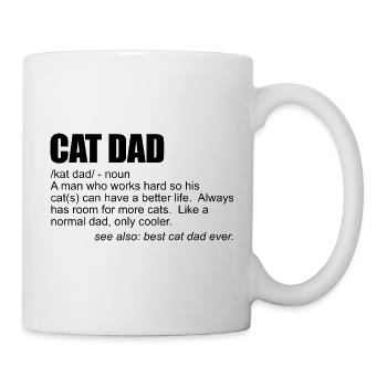 Definition des Katzenpapas Katzenpapa für Männer D - Tasse - Weiß - Rechts