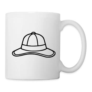 Cadeau du pêcheur au chapeau de pêcheur - Mug blanc - blanc - Droite