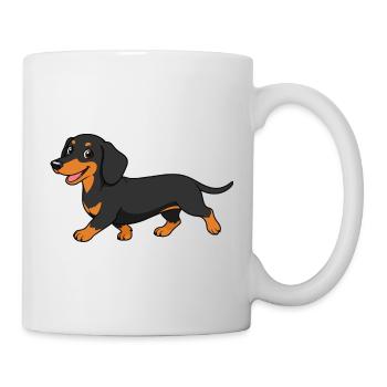 Image d’un teckel dans un style cartoon - Mug blanc - blanc - Droite