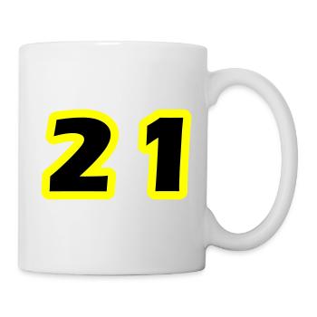 21 Zahl symbol - Tasse - Weiß - Rechts