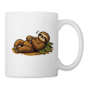 Sloth in tropical rest - Mug - white - Right