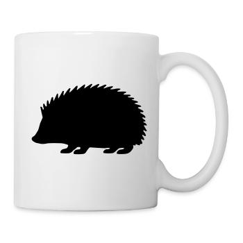 Silhouette du hérisson - Mug blanc - blanc - Droite