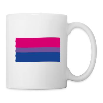 Drapeau de la fierté bisexuelle - Mug blanc - blanc - Droite