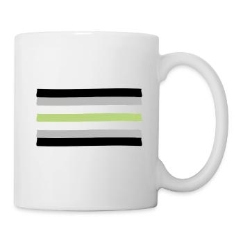 Drapeau de la fierté agenre - Mug blanc - blanc - Droite