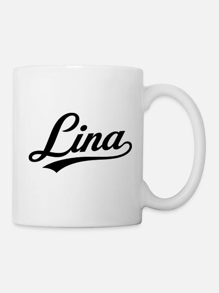 Lina Name Geschenk Erste Letzte Familie - Tasse - Weiß
