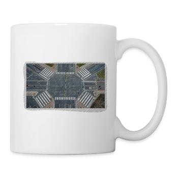 Urban intersection geometry - Mug - white - Right
