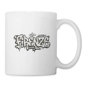 Florenz Graffiti Handschrift Tag - Tasse - Weiß - Rechts