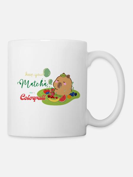 Verspielte Obstbärenplatte - Tasse - Weiß