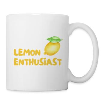 Zitrusliebhaber Lemon Enthusiast - Tasse - Weiß - Rechts