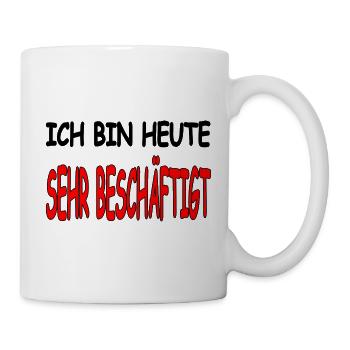 Beschäftigt - Tasse - Weiß - Rechts