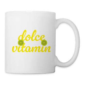 Dolce Vita Vitamin C Limette cool Quotes Sommer  - Tasse - Weiß - Rechts