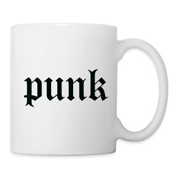 Punk-Gothic-Lettering-T-Shirt - Tasse - Weiß - Rechts
