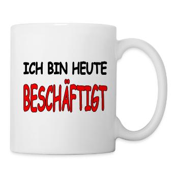 Beschäftigt - Tasse - Weiß - Rechts