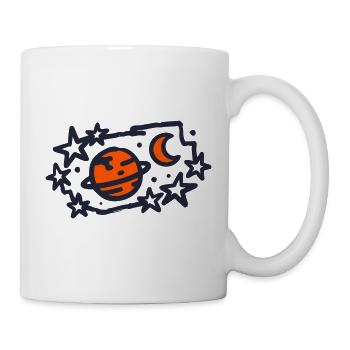Planet Stars Graffiti Graphic - Mug - white - Right