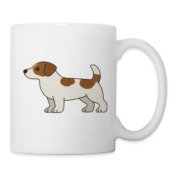 Beagle Cartoon Dog White Brown - Mug - white - Right