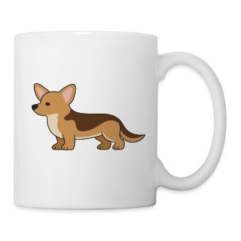 Cozy Corgi Silhouette Print - Mug - white - Right