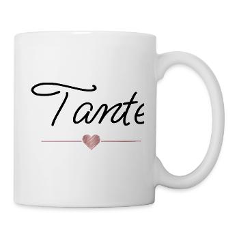 Meilleure tante au cœur – Cadeau familial - Mug blanc - blanc - Droite
