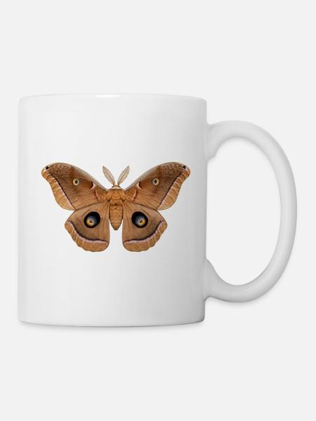 Polyphemus Moth Antheraea polyphemus - Mug - white