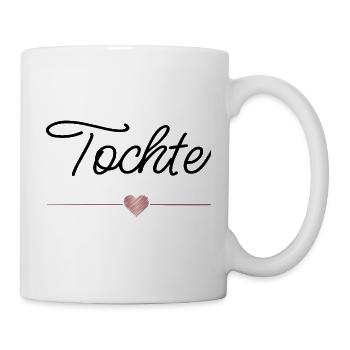 Beste Tochter mit Herz – Familien Geschenk - Tasse - Weiß - Rechts