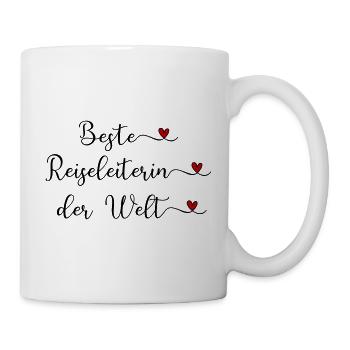 Beste Reiseleiterin der Welt - Tasse - Weiß - Rechts