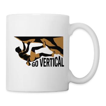 Boulderer Ueberhang Grafik - Tasse - Weiß - Rechts