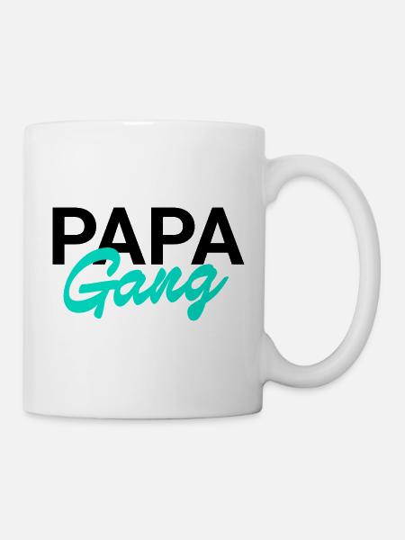 Papa Gang (black) - Tasse - Weiß