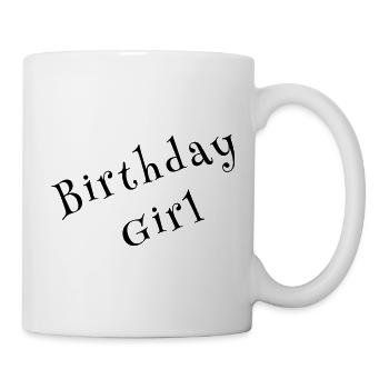 Birthday Girl – Celebration Design - Tasse - Weiß - Rechts