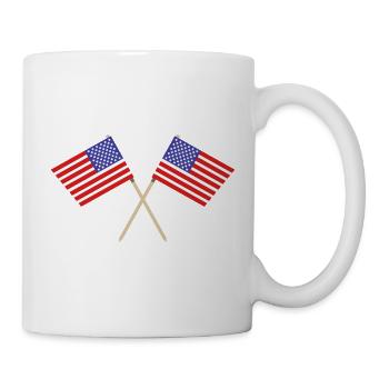 Flagge der Vereinigten Staaten - Tasse - Weiß - Rechts