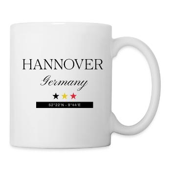 Hannover Deutschland Souvenir Reise minimalistisch - Tasse - Weiß - Rechts