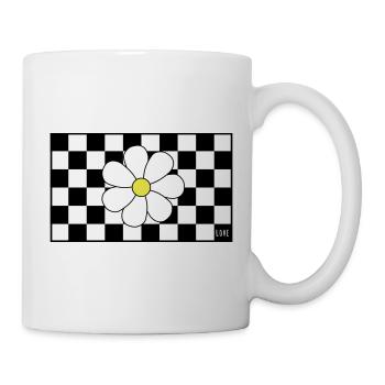 Check, check, Blümchen - Tasse - Weiß - Rechts