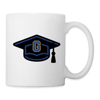 Doktorhut Buchstabe Icon - Tasse - Weiß - Rechts