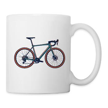 Rennrad Risograph - Tasse - Weiß - Rechts