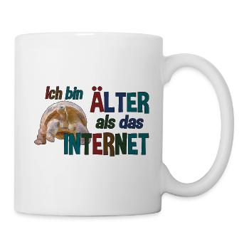 Älter als das Internet - Schildkröte - Tasse - Weiß - Rechts