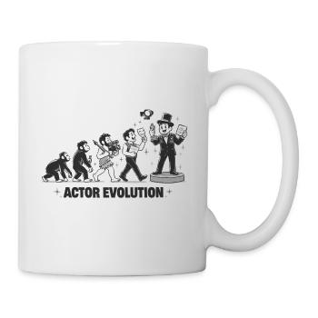 Actor Evolution: Vom Affen zum Schauspieler - Tasse - Weiß - Rechts